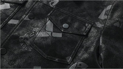 Men's Thin Lapel PU Leather Jacket - Stylish with Multiple Pockets - Buy Center