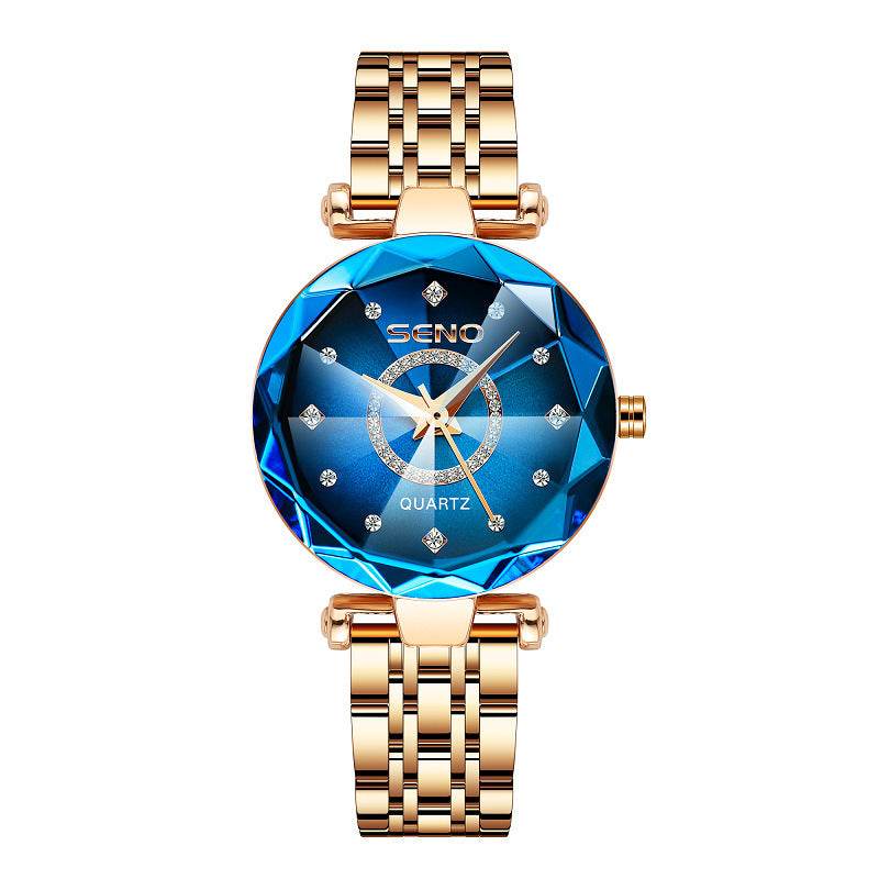 Waterproof Polygonal Women's Watch - Stylish Stainless Steel Strap & Quartz - Buy Center