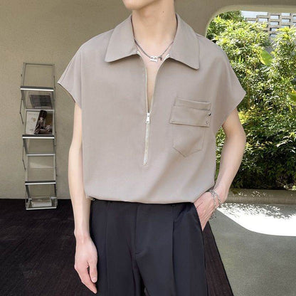 Casual Sleeveless Striped Shirt for Summer - Trendy Korean Style Top - Buy Center