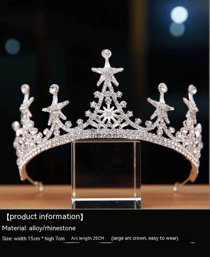 High-Grade Alloy Bridal Crown Headdress - Luxury Silver & Gold Finish - Buy Center