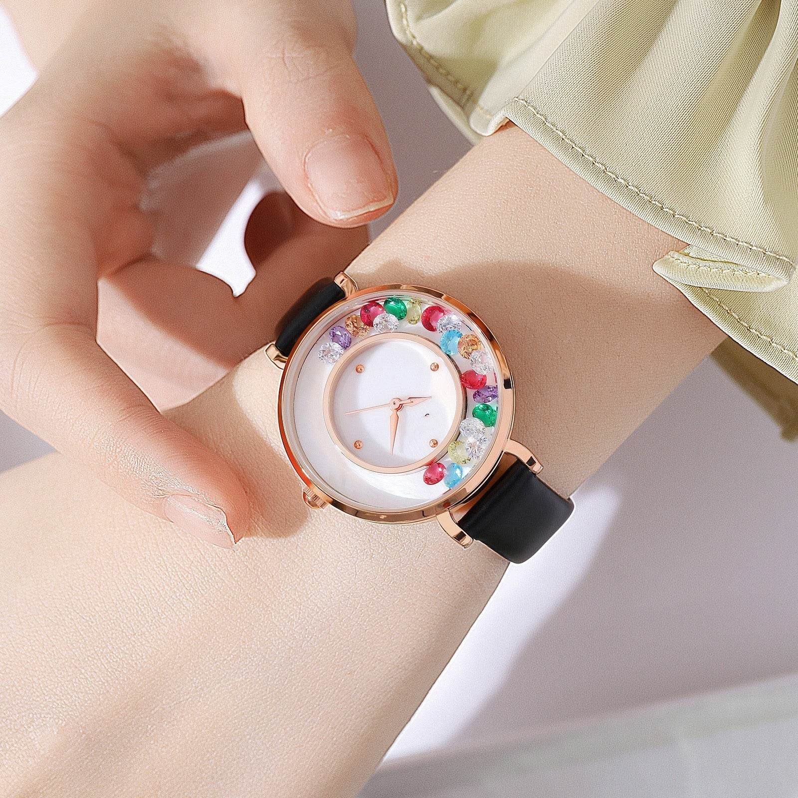 Elegant Gemstone Ball Women's Watch - Stylish Sports Timepiece 2025 - Buy Center