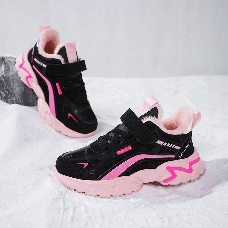 Waterproof Leather Girls Sneakers - Breathable, Non-Slip Design for Kids - Buy Center
