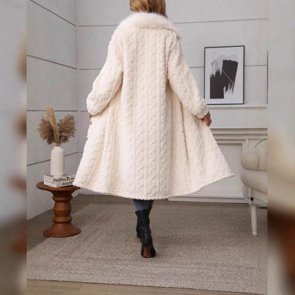 Buycenter Warm Plush Coat - Three-Dimensional Pattern for Casual Style - Buy Center