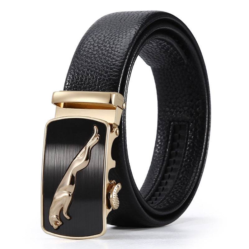 Men's Automatic Leather Buckle Belt - Premium Stylish Business Accessory - Buy Center
