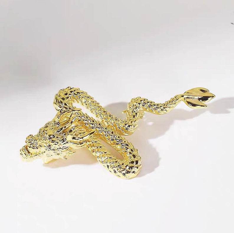 Exquisite Golden Dragon Brooch - Men's & Women's Suit Accessory - Buy Center