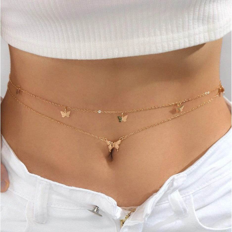 Buy Center Transparent Rhinestone Waist Chain - Stylish Body Jewelry - Buy Center