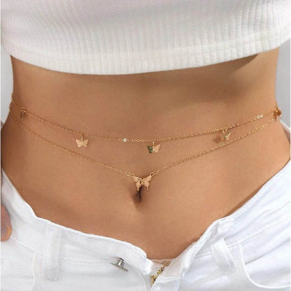 Buy Center Transparent Rhinestone Waist Chain - Stylish Body Jewelry - Buy Center