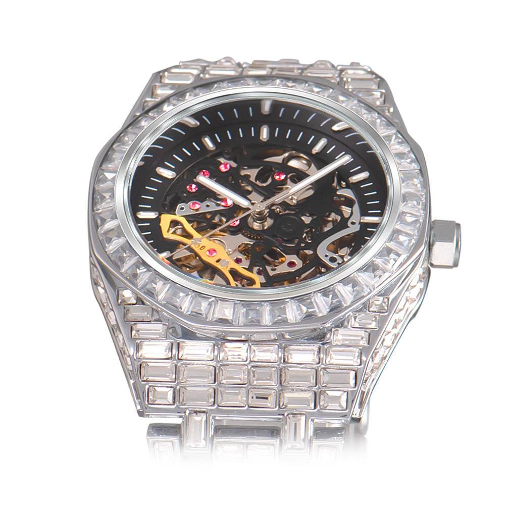 Hip Hop Luminous Hollow Mechanical Watch - 30M Waterproof & Swiss Movement - Buy Center