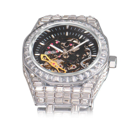 Hip Hop Luminous Hollow Mechanical Watch - 30M Waterproof & Swiss Movement - Buy Center