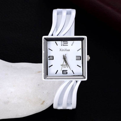 Buy Center Ladies Quartz Bracelet Watch - Stylish Square Dial & Alloy Strap - Buy Center