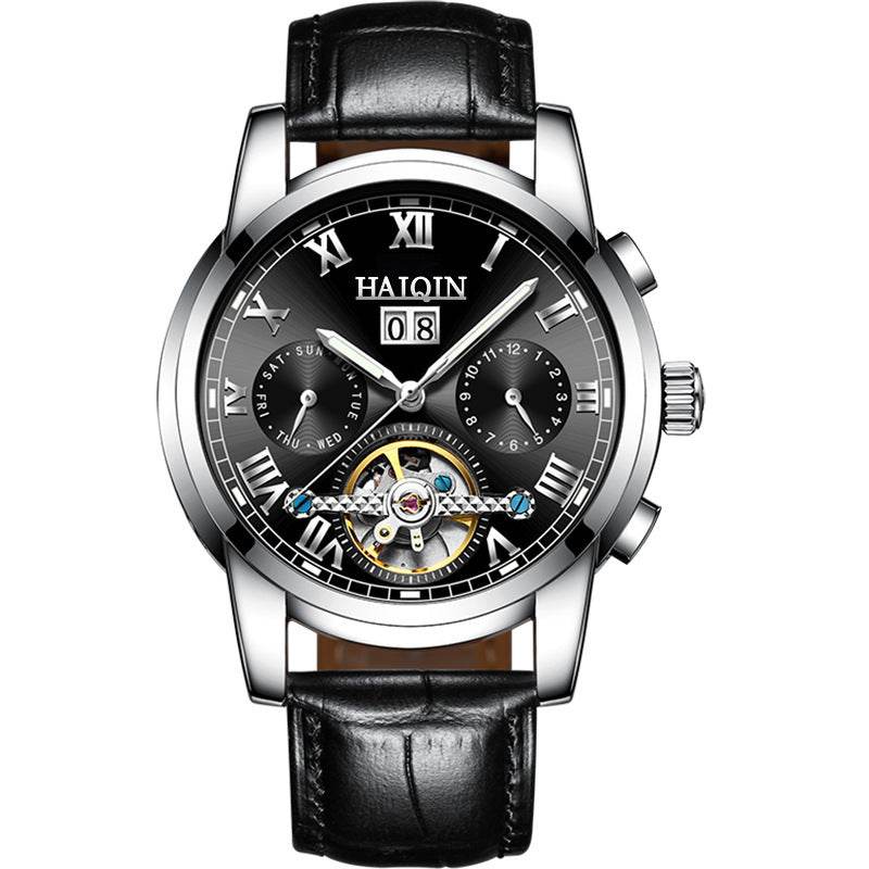 Men's Waterproof Luminous Tourbillon Watch - Stylish Mechanical Timepiece - Buy Center