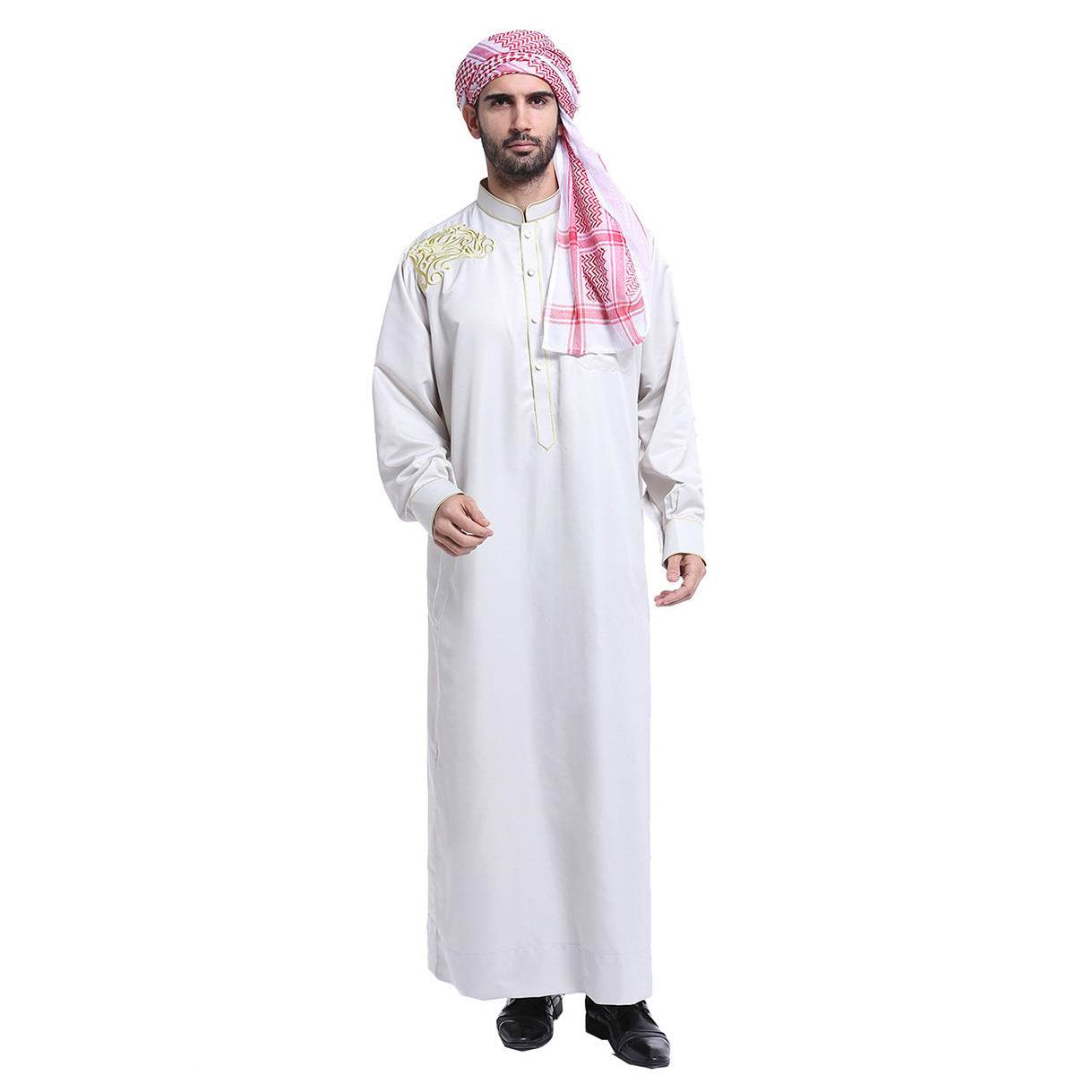 Stylish Arab Men's Robe - Comfortable Polyester Fabric for Any Occasion - Buy Center