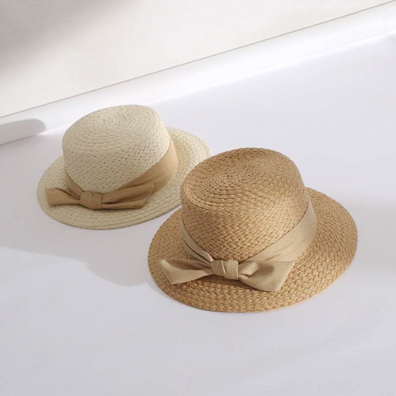 Buycenter Big Brim Straw Bucket Hat with Bow - Stylish Sunshade for Women - Buy Center