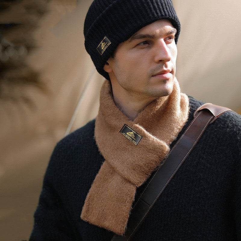 Men's Casual Padded Warm Scarf - Trendy Camel Outdoor Accessory - Buy Center