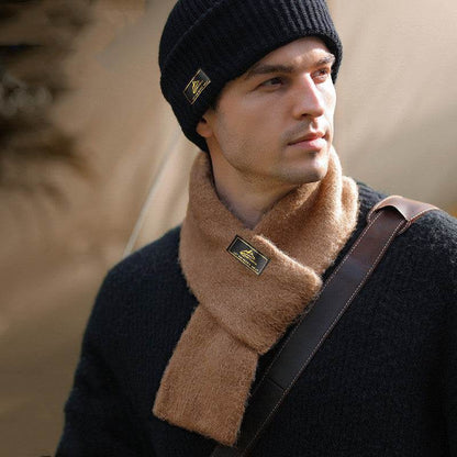 Men's Casual Padded Warm Scarf - Trendy Camel Outdoor Accessory - Buy Center