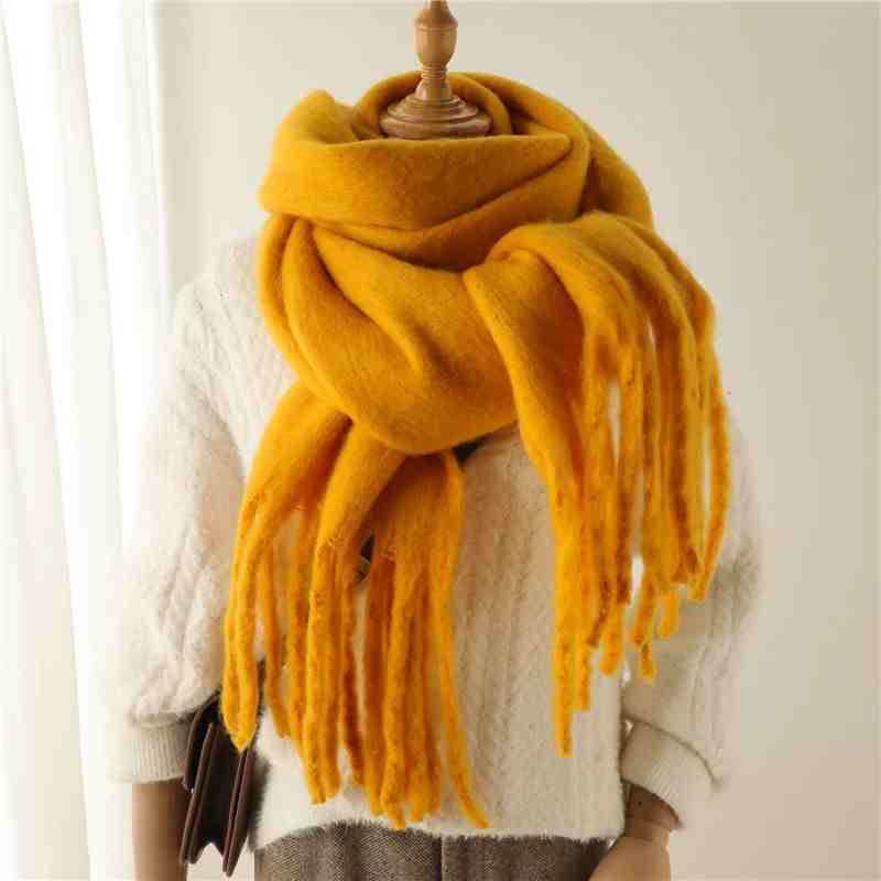 Women's Cashmere Winter Scarf - Soft Terylene Wrap for Cold Weather Style - Buy Center