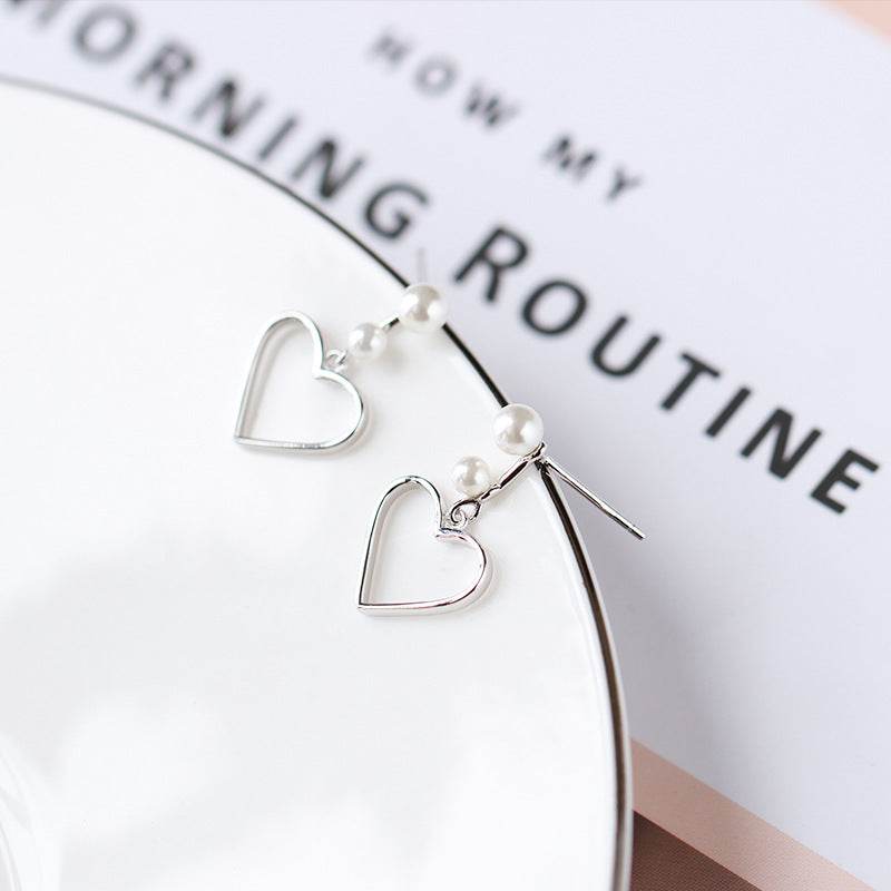Handmade S925 Silver Heart Earrings - Trendy & Lightweight Jewelry - Buy Center