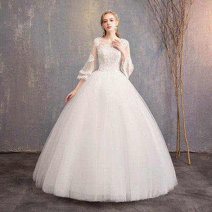 Elegant White Wedding Dress for Ages 40-49 - Premium Bridal Ball Gown 2025 - Buy Center