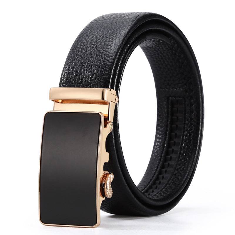 Men's Automatic Leather Buckle Belt - Premium Stylish Business Accessory - Buy Center