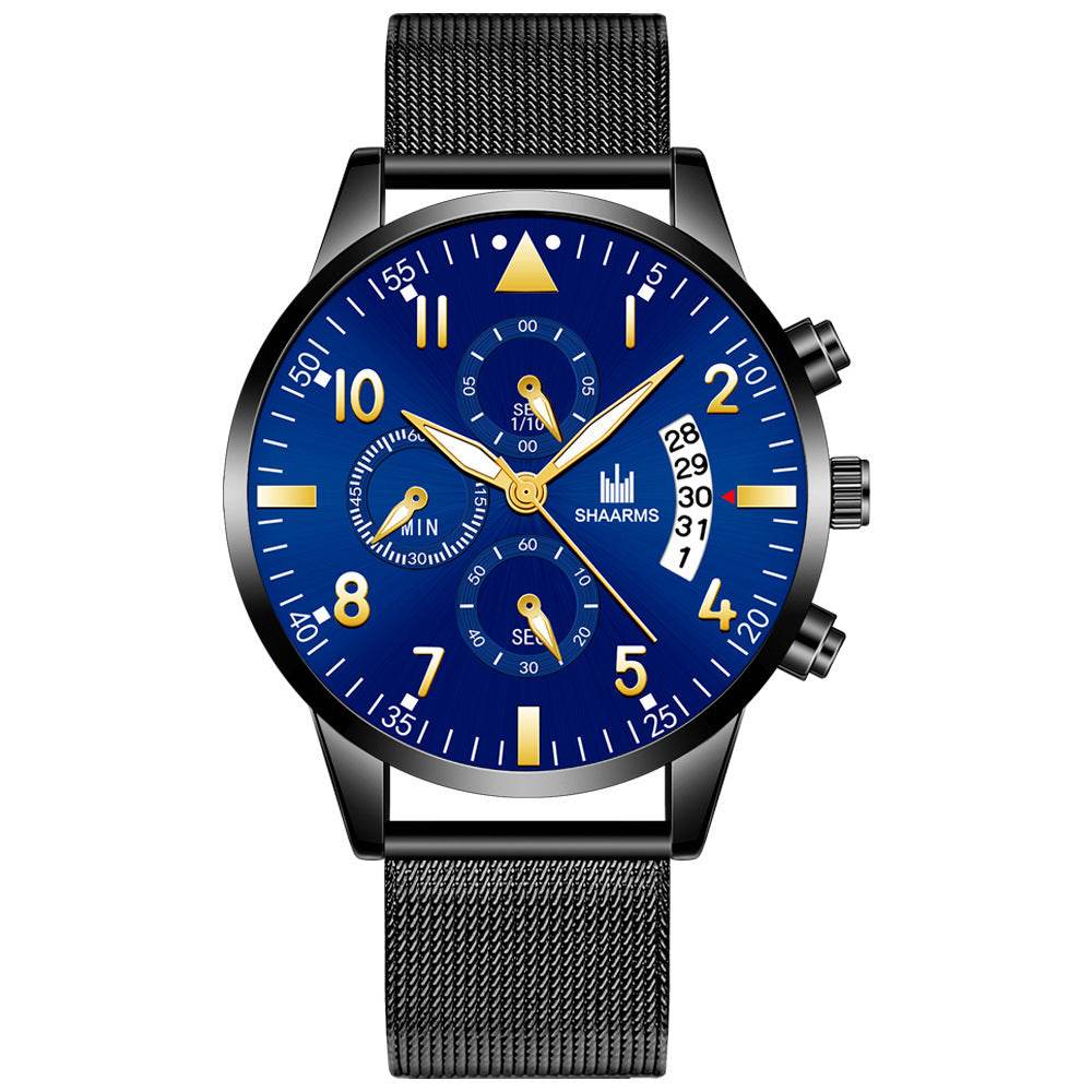 Concept Men's Mesh Strap Quartz Watch - Stylish Calendar Design 2025 - Buy Center