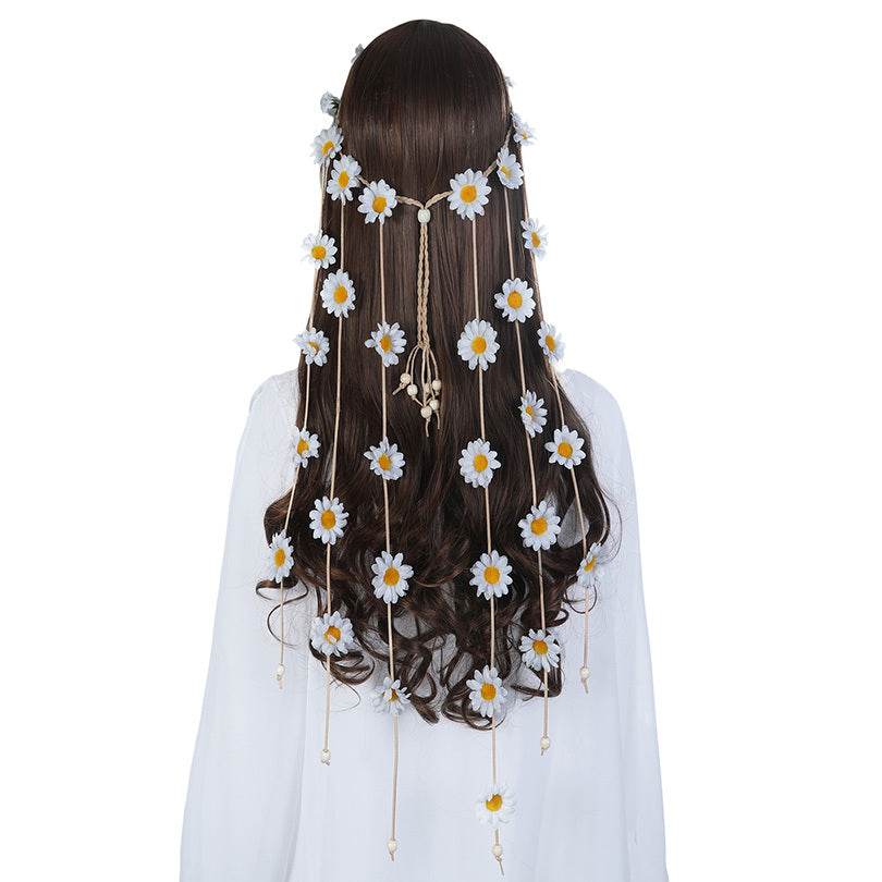 Bohemian Sun Flower Hair Band - Handmade Daisy Garland Accessory - Buy Center