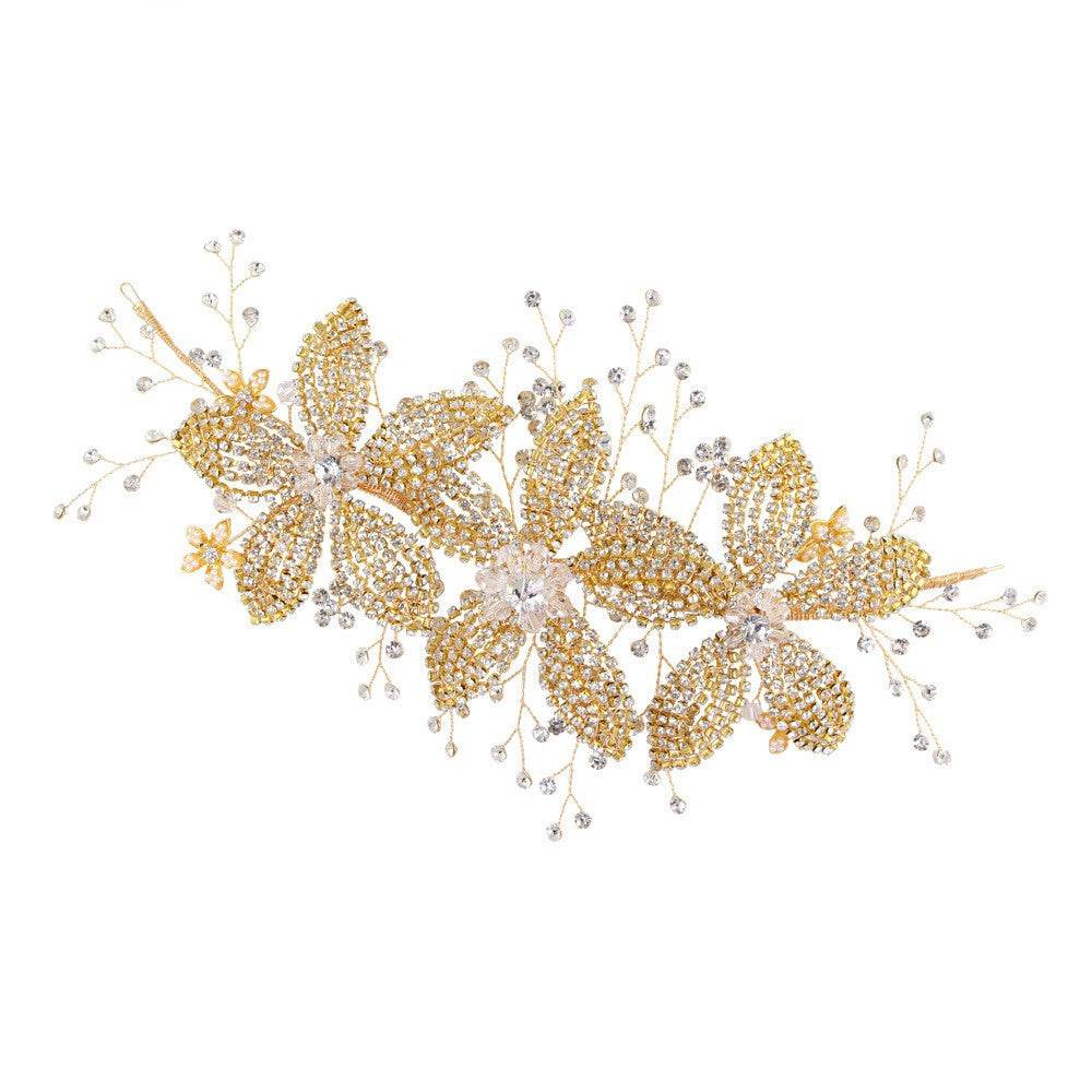 Flower Rhinestone Bridal Hair Band - Elegant Wedding Accessory 2025 - Buy Center