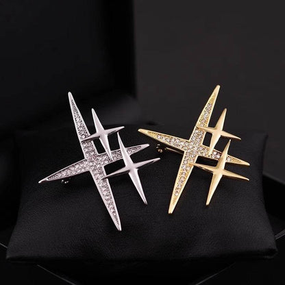 Buycenter XINGX Personalized Brooch - Creative Star Design in Gold & Silver - Buy Center