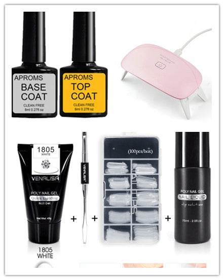 Venalisa Poly Nail Gel Kit - Flawless Nail Extensions at Home or Salon - Buy Center