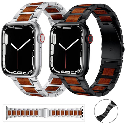 Creative Stainless Steel Sandalwood Watch Strap - Trendy & Versatile Fit - Buy Center