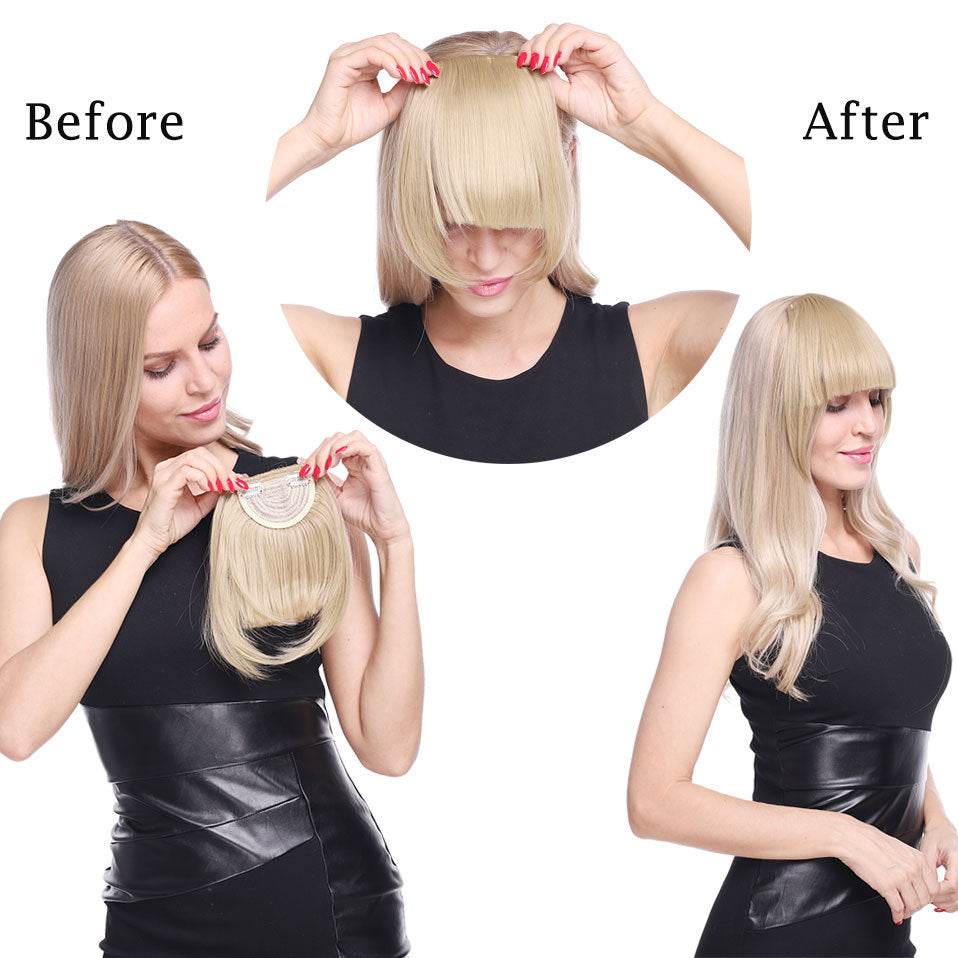 Stylish Synthetic Hair Bangs - Easy Apply Blunt Cut Hairpiece Accessory - Buy Center