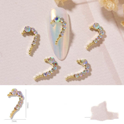 Love Heart Alloy Nail Art Decorations - Rhinestone Jewelry Set 2025 - Buy Center