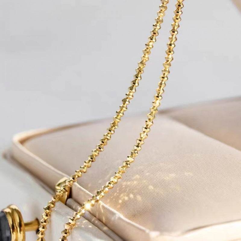 18K Gold Bungee Wave Chain Necklace - Trendy Elegance for Modern Style - Buy Center