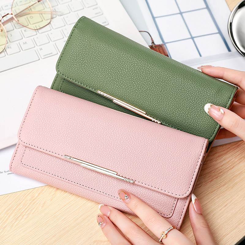 New Ladies' Tri-fold Purse - Ultra-Light PU Wallet in Stylish Colors - Buy Center