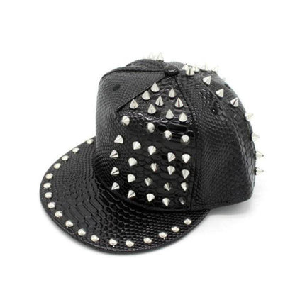 Buycenter Solid Color Leather Baseball Cap - Adjustable Flat Brim Hat - Buy Center