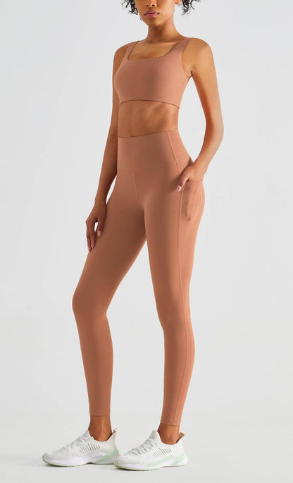 Buycenter High Waisted Yoga Pants for Women - Peach Lift, Black/Blue Options - Buy Center