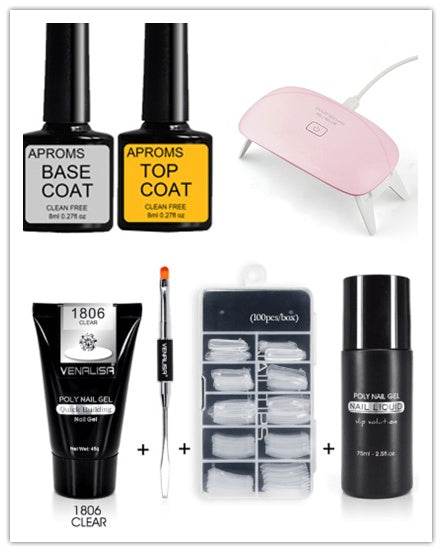 Venalisa Poly Nail Gel Kit - Flawless Nail Extensions at Home or Salon - Buy Center