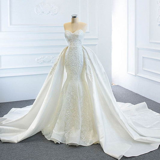Dreamy Fishtail Wedding Dress - Elegant Two Tube Tops, Stylish Design - Buy Center
