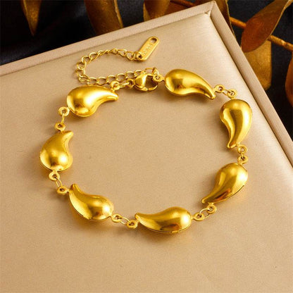 Buy Center Simple Punk Oval Water Drop Bracelet - Geometric Design for Women - Buy Center