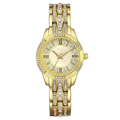 Buycenter Luxury Women's Bracelet Set - Diamond-Embedded Quartz Watch - Buy Center