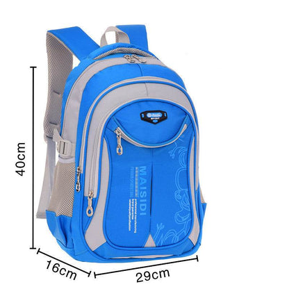 Lightweight Waterproof Schoolbag for Boys - Durable Nylon, Grades 1-6 - Buy Center