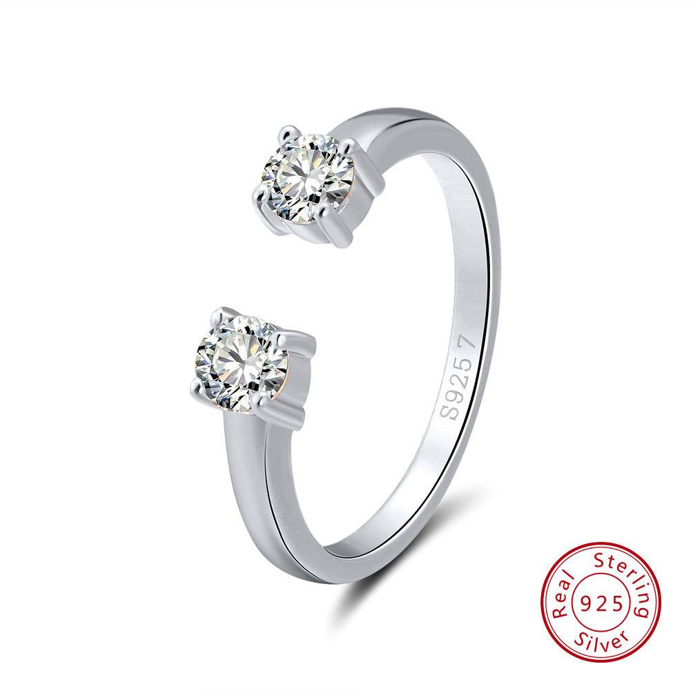 Sterling Silver Temperament Ring - Adjustable Modern Design for Every Occasion - Buy Center