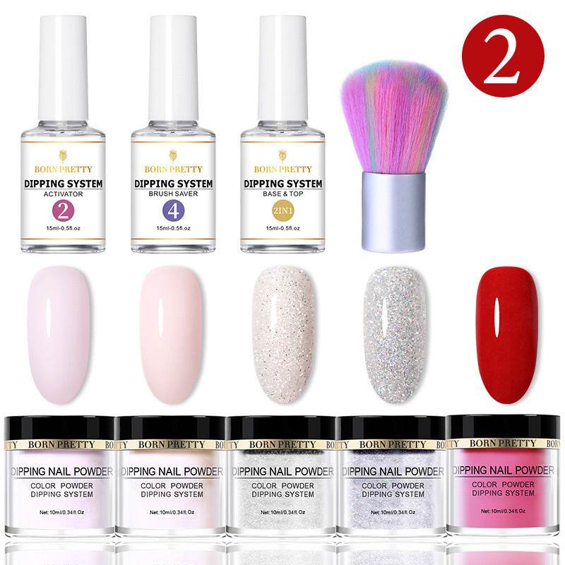 Dipping Nail Powders Set - Gradient & French Art, Long Lasting Finish - Buy Center