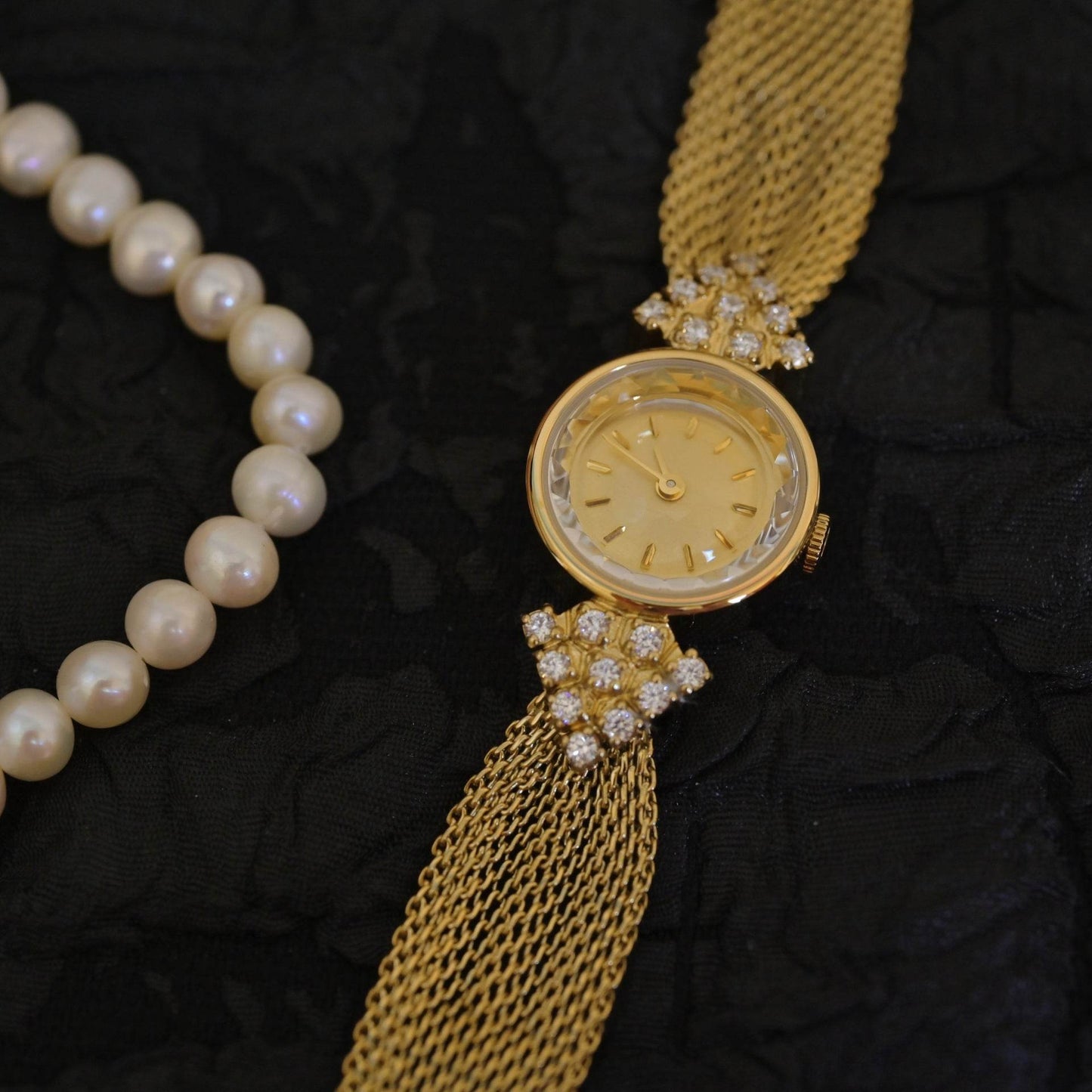Vintage Kaleidoscope Diamond Quartz Watch - Elegant Women's Dress Accessory - Buy Center