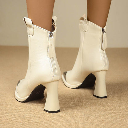 Women's Plus Size Retro Mid-Calf Boots - Pointed Toe & Chic High Heels - Buy Center