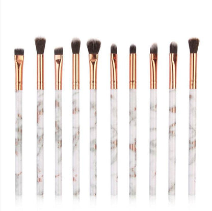10 Marble Makeup Brush Set - Essential Premium Brushes for Flawless Looks - Buy Center