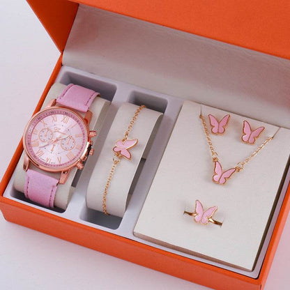Ladies Graduated Belt Watch Jewelry Set - Stylish Accessory for Every Occasion - Buy Center