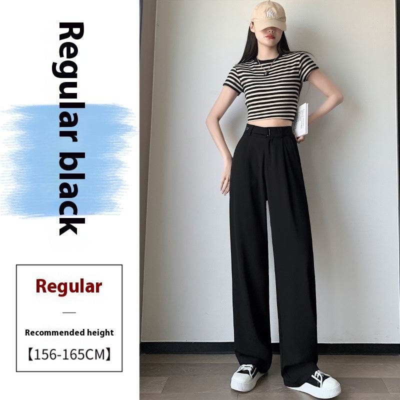 Buycenter Women's Wide-Leg Pants - High Waist Casual Drooping Style - Buy Center