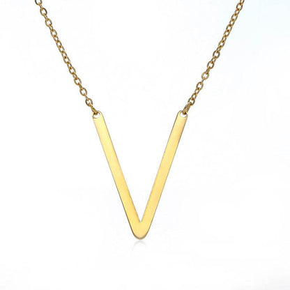 Fabulous Rose Gold Initial Letter Pendant Necklace - Premium K-Gold Design - Buy Center