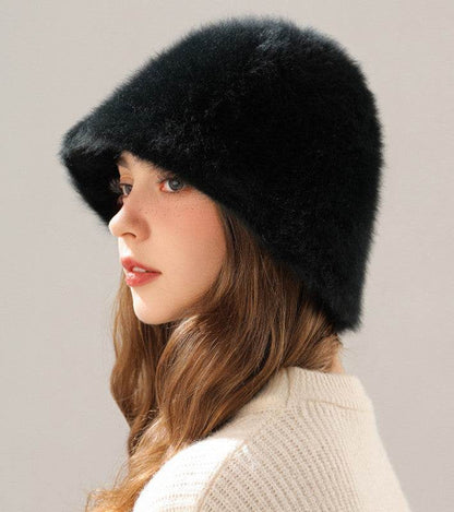 Big Head Rabbit Plush Hat - Milky White, Cozy Fashion for Women - Buy Center