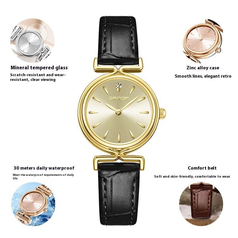 Women's Retro Mesh Strap Watch - Stylish & Waterproof for All Occasions - Buy Center